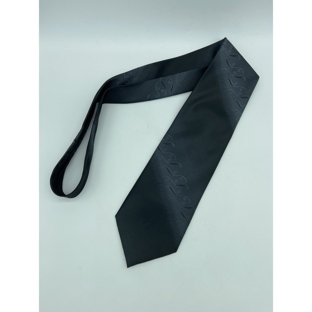 Puritan‎ Men's Tie Black Floral 58" EUC
